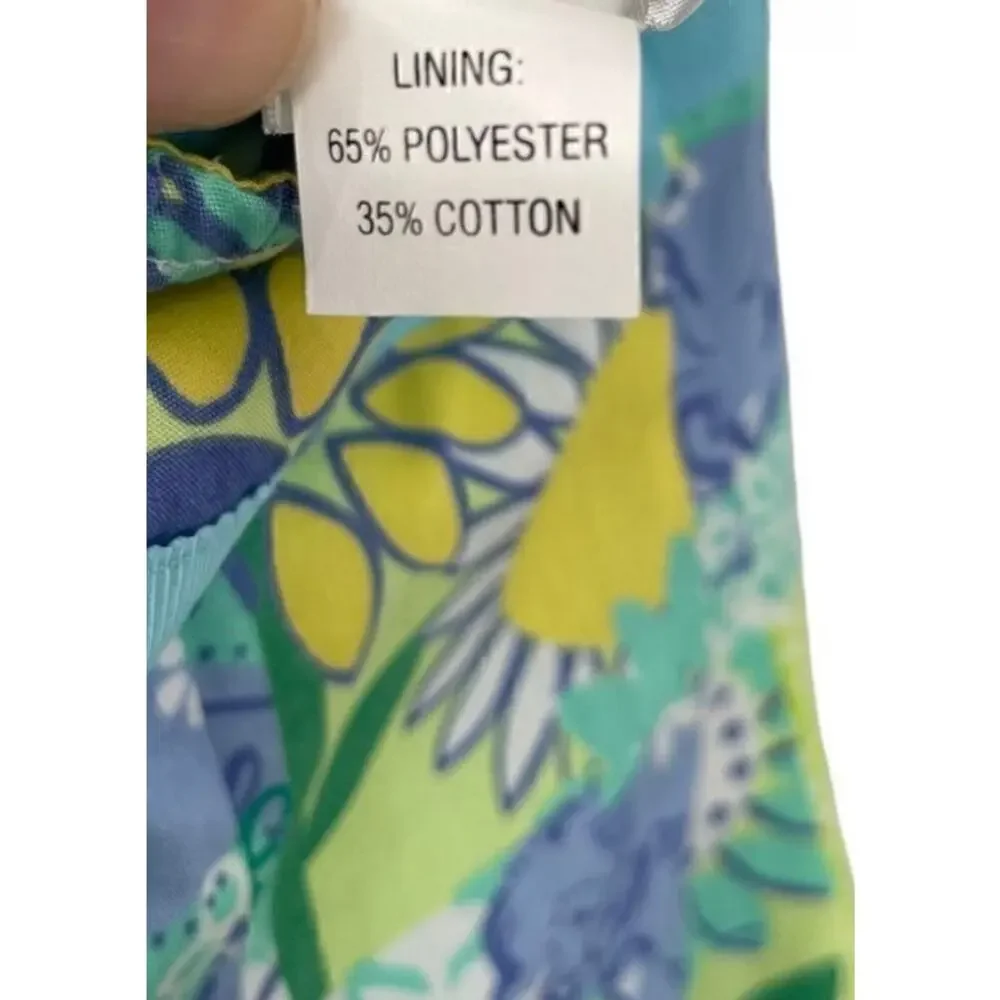 Lilly Pulitzer Patchwork Halter Dress Sunflower Floral Retro Cottagecore Size 2